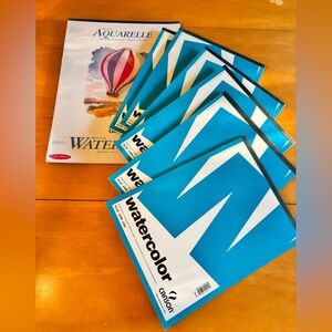 Canson and Aquarelle NEW watercolor artist acid free sketch drawing paper bundle